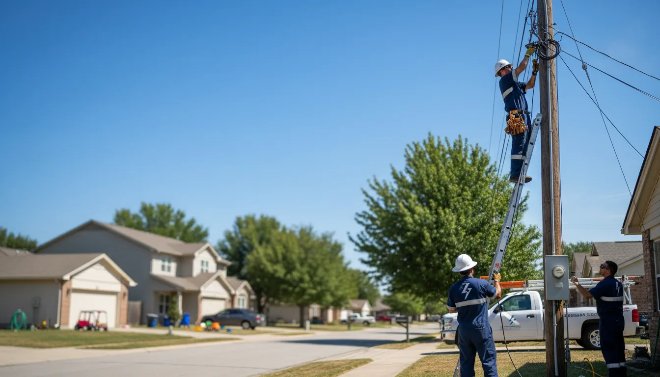 Residential electrician providing installation services in Brookston, TX